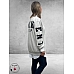 KAFFE CURVE Sweatshirt Statement Lichtgrijs 